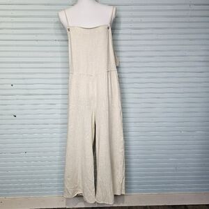 HYFVE Beige Ecru Linen Blend Jumpsuit Women's Size M
